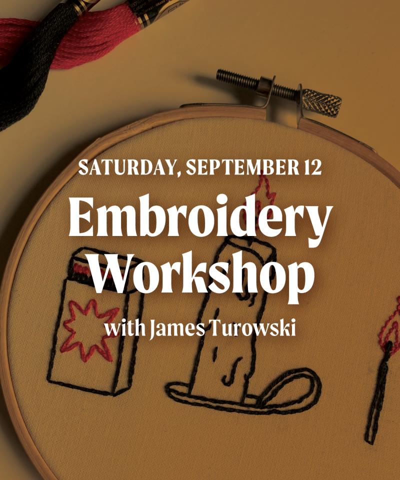 Embroidery workshop september 12